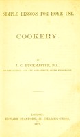 view Cookery / by J.C. Buckmaster.