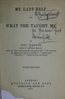 view My lady-help and what she taught me / by Mrs. Warren.