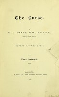 view The curse / by M.C. Sykes.