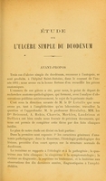 view Étude sur l'ulcère simple du duodénum / par Henri Collin.