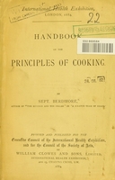 view Handbook on the principles of cooking / by Sept. Berdmore.