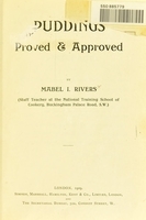 view Puddings : proved & approved / by Mabel I. Rivers.