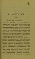 view Thomas Wharton Jones : in memoriam.