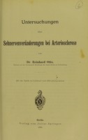 view Untersuchungen über Sehnervenveränderungen bei Arteriolsclerose / von Reinhard Otto.