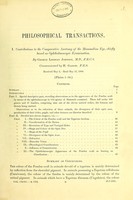 view Contributions to the comparative anatomy of the mammalian eye : chiefly based on ophthalmic examination / by George Lindsay Johnson.