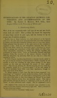 view Investigations in the relation between convergence and accommodation of the eyes / by Ernest E. Maddox.