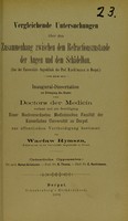 view Vergleichende Untersuchungen über den Zusammenghang zwischen dem Refractionszustande der Augen end dem Schädelbau (aus der Universitäts-Angenklinik des Prof. Raehlmann in Dorpat) : Inaugural-Dissertation zur Erlangung des Grades eines Doctors der Medicin verfasst und mit Bewilligung Einer Hochverordneten Medicinischen Facutät der Kaiserlichen Universität zu Dorpat zur öffentlichen Vertheidigung bestimmt / von Waclaw Rymsza.