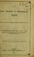 view On optic neuritis in intracranial disease / by J. Hughlings Jackson.