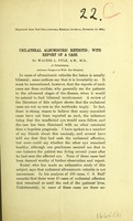 view Unilateral albuminuric retinitis : with report of a case / by Walter L. Lyle.