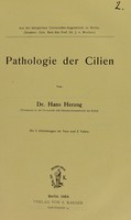 view Pathologie der Cilien / von Hans Herzog.