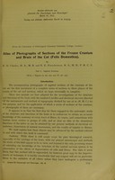 view Atlas of photographs of sections of the frozen cranium and brain of the cat (Felis domestica) / by R. H. Clarke and E. E. Henderson.