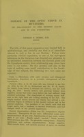 view Disease of the optic nerve in myxedema : its relationship to the thyroid gland and to the hypophysis / George S. Derby.