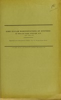 view Some ocular manifestations of hysteria / by Walter Baer Weidler.