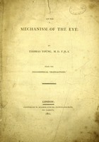 view On the mechanism of the eye / by Thomas Young.