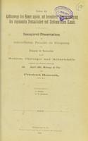 view Ueber die Abflusswege des Humor aqueus, mit besonderer Berucksiehugung des sogenannten Fontana'schen und Schlemm'schen Kanals : inaugural-dissertation der medicinischen Facultät zu Königsberg / Friedrich Heisrath.