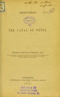 view Observations on the canal of petit / by Thomas Spencer Cobbold.