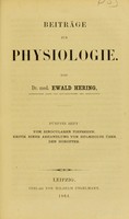 view Beiträge zur Physiologie / von Ewald Hering.