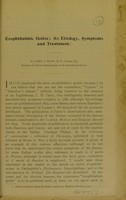 view Exophthalmic goitre : its etiology, symptoms and treatment / by Casey A. Wood.