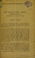 view Nine cases of Graves' disease: ophthalmoplegia : remarks on the lid-symptoms / by Arthur Maude.