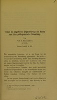 view Ueber die angeborene Pigmentirung der Sclera und ihre pathogenetische Bedeutung / von J. Hirschberg.