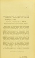 view The association of blepharitis and ametropia with analysis of one hundred cases / by Ernest Clarke.