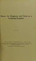 view Ptosis : its diagnosis and value as a localizing symptom / Alison Bradburne.