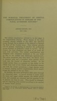 view The surgical treatment of orbital complications in disease of the nasal accessory sinuses / by Arnold Knapp.