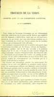 view Troubles de la vision observés dans un cas d'hémiplégie saturnine / par le Dr. Landolt.