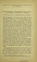 view The development of the posterior elastic lamina of the cornea or membrane of descemet / by E. Treacher Collins.