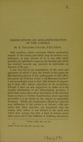 view Observations on ring-infiltration of the cornea / by Treacher Collins.