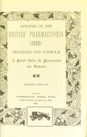 view Synopsis of the British Pharmacopœia, 1898. Processes and formulae. A pocket guide, etc.