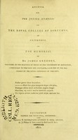 view Answer for the junior members of the Royal College of Surgeons, of Edinburgh, to the Memorial of Dr James Gregory / [John Bell].