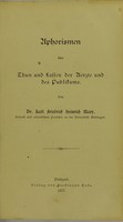 view Aphorismen über Thun und Lassen der Aerzte und des Publikums / von Karl Friedrich Heinrich Marx.