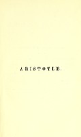 view Aristotle : a chapter from the history of science, including analyses of Aristotle's scientific writings / by George Henry Lewes.