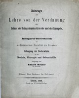 view Beiträge zur Lehre von der Verdauung des Leims, der leimgebenden Gewebe und des Knorpels ... / von Eduard Metzler.