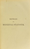 view Beiträge zur Medizinal-Statistik.