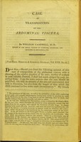 view Case of transposition of the abdominal viscera / by William Campbell.