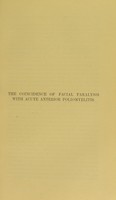 view The coincidence of facial paralysis with acute anterior poliomyelitis / by G. A. Gibson and J. G. Cattanach.