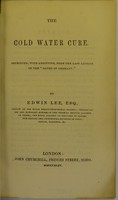view The cold water cure / by Edwin Lee.