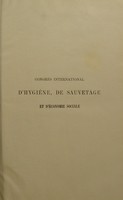 view Congrès international d’hygiène, de sauvetage et d'économie sociale, Bruxelles, 1876.