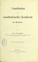 view Constitution und constitutionelles Kranksein des Menschen / von F.W. Beneke.