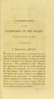 view Contributions to the pathology of the heart / by John Abercrombie.