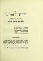 view De la mort subite par embolie pulmonaire dans les varices enflammees / par Marc Chabenat.