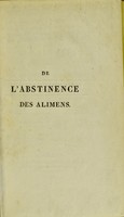 view De l'abstinence des alimens, ou, Du jeune, du carême et du maigre, sous le rapport de la santé / par C.G D.-M.