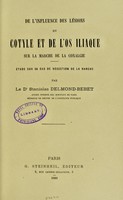 view De l'influence des lésions du cotyle et de l'os iliaque sur la marche de la coxalgie / par Le Dr Stanislas Delmond-Bebet.