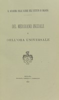 view Del meridiano iniziale e dell'ora universale / [F.P. Ruffini].