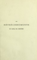 view Des rétrécissements du canal de l'urèthre / par Édouard de Smet.