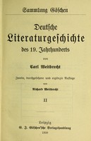 view Deutsche Literaturgeschichte des 19.Jahrhunderts / von Carl Weitbrecht.