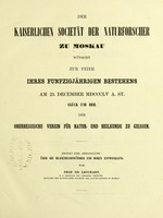 view Die Blasenbandwürmer und ihre Entwicklung : zugleich ein Beitrag zur Kentniss der Cysticercusleber / von Rud Leuckart.