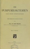 view Die purpurbakterien : nach neuen untersuchungen; eine mikrobiologische studie / von Hans Molisch.